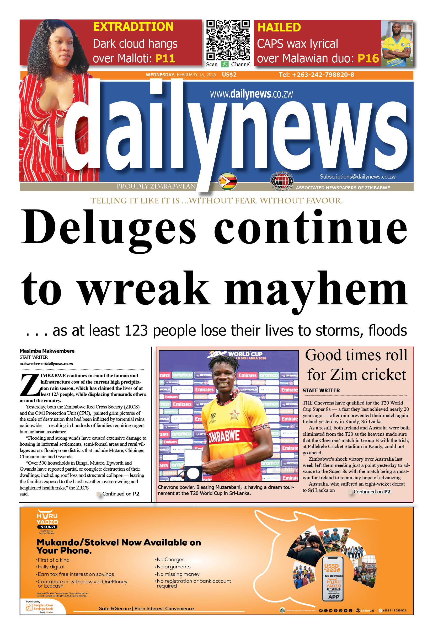 Wednesday 18 February 2026